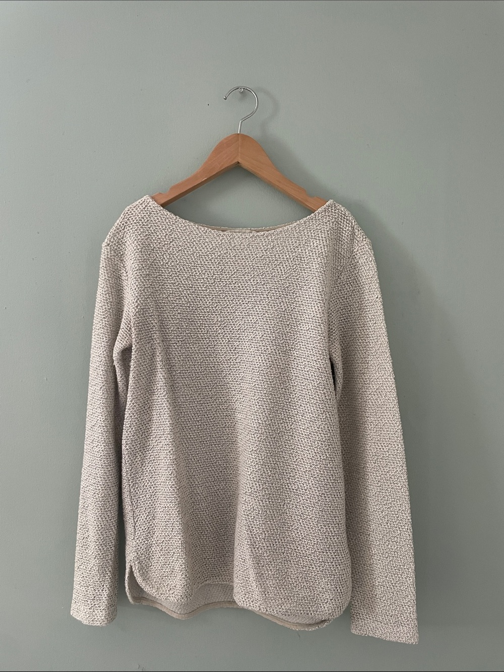 H&M Cream Textured Crewneck Sweater